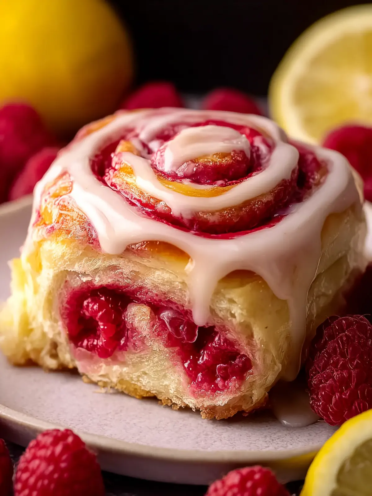 Lemon Raspberry Rolls First Image