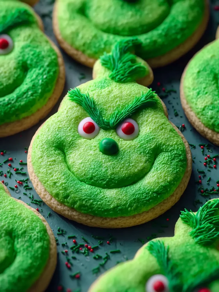 Easy St. Patrick’s Day Grinch Sugar Cookies First Image