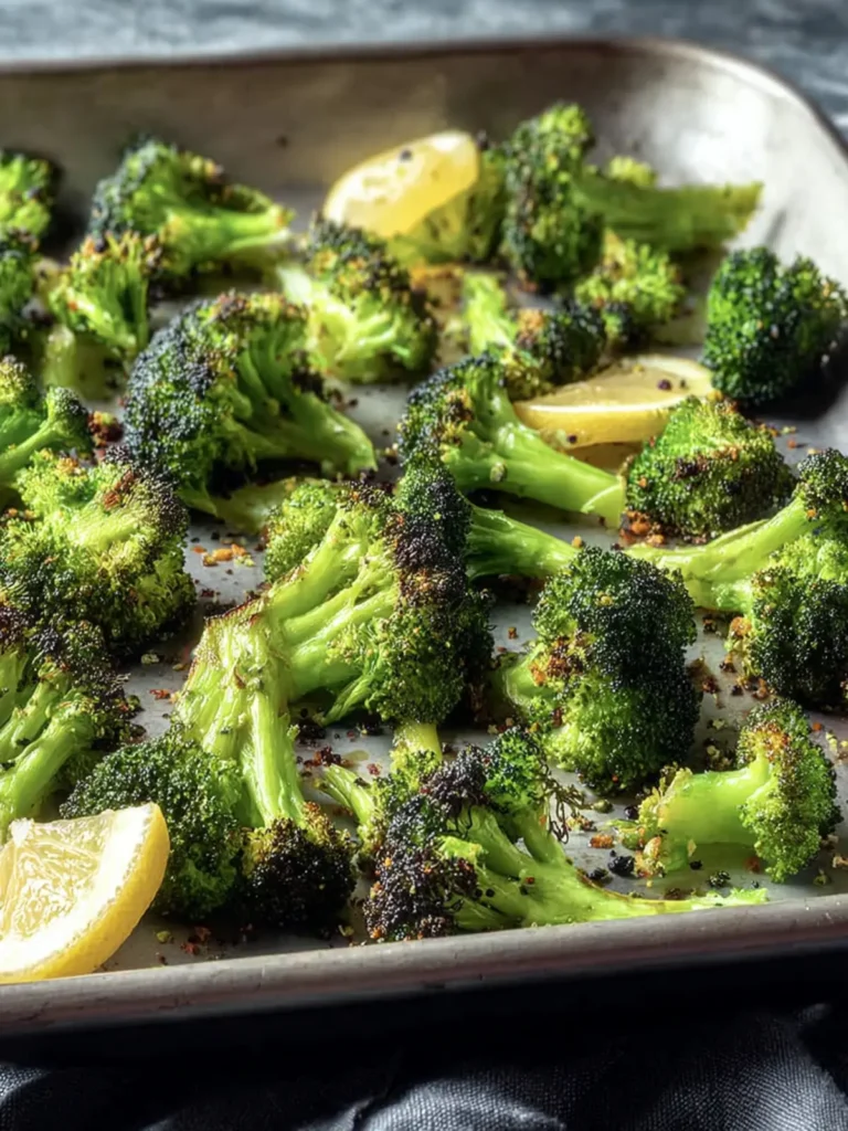 Oven Roasted Broccoli Recipe with Lemon First Image