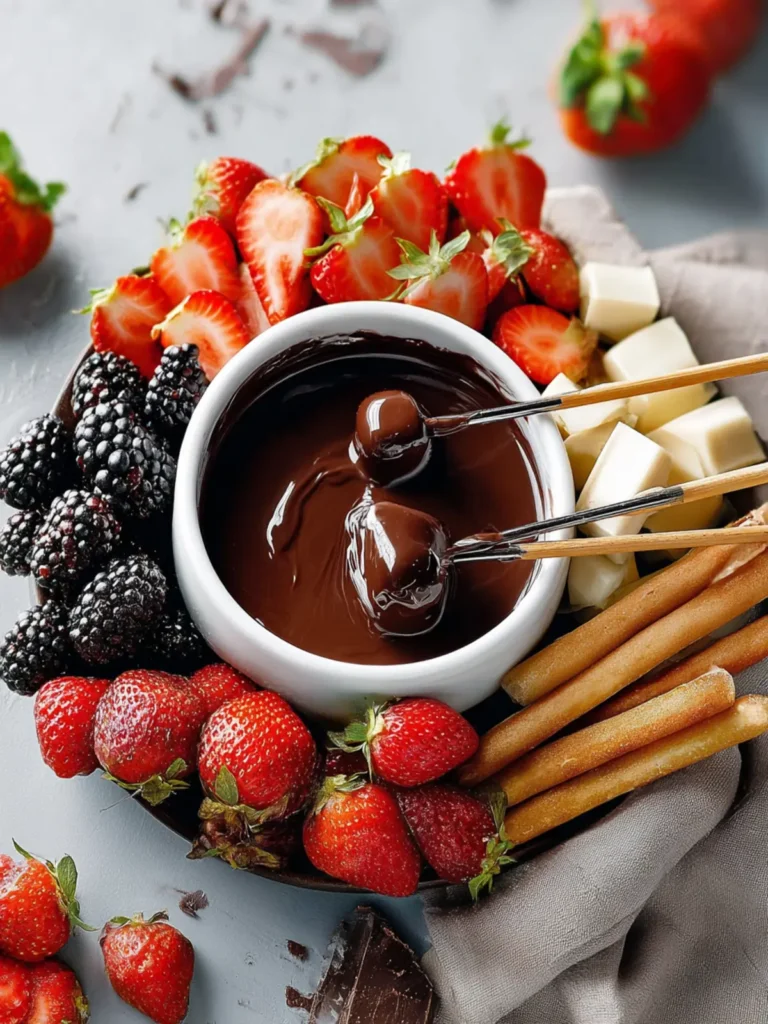 Easy Chocolate Fondue Recipe First Image