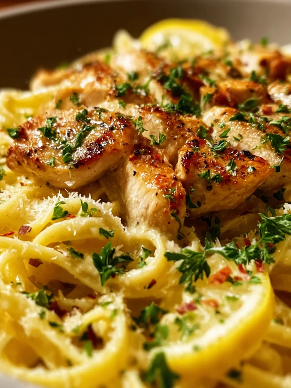 Creamy Lemon Chicken Pasta No Wine First Image