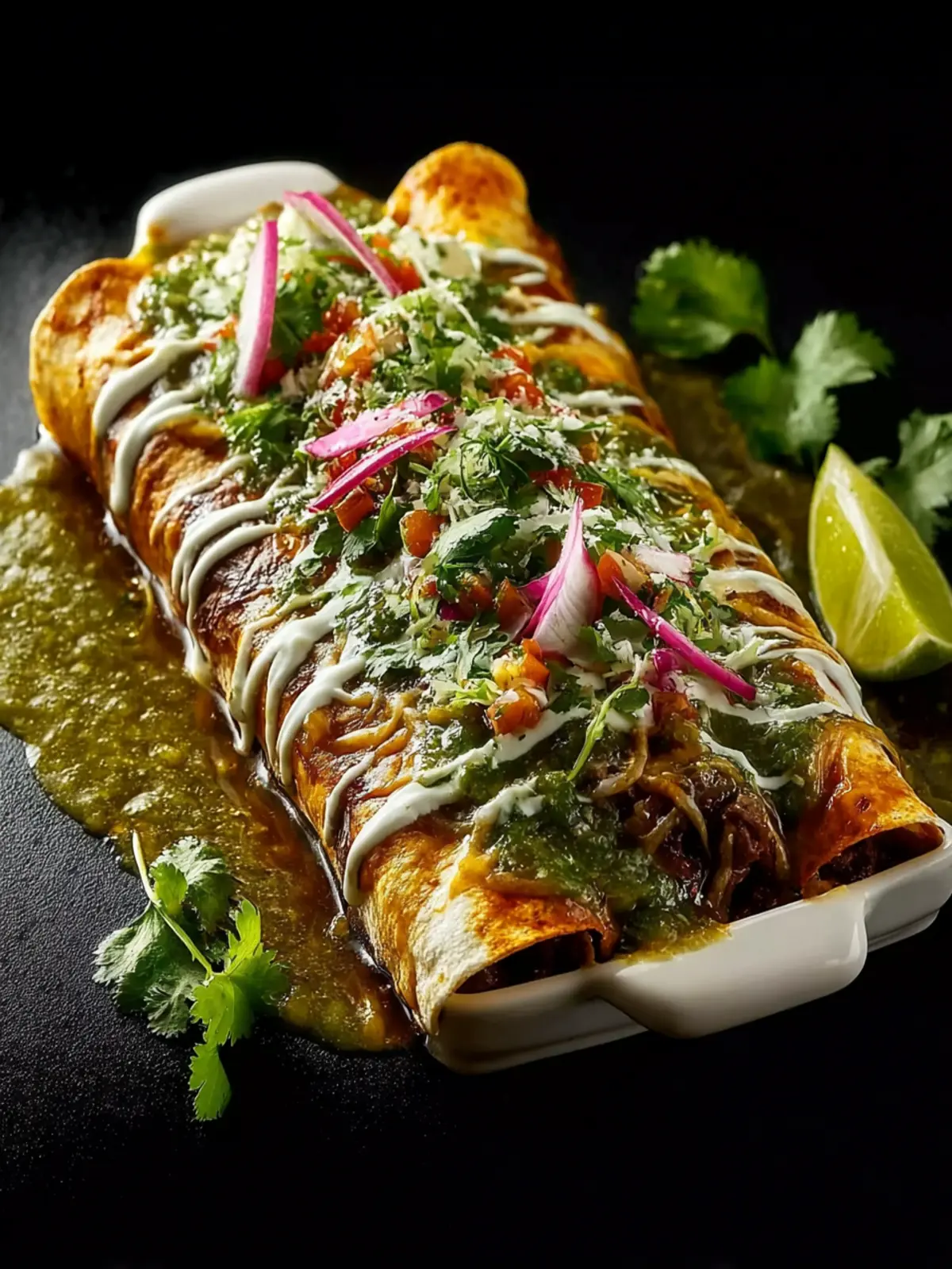 Beef Enchiladas With Green Sauce First Image