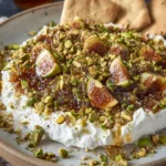 5 Minute Goat Cheese Dip with Fig Jam & Pistachios First Image