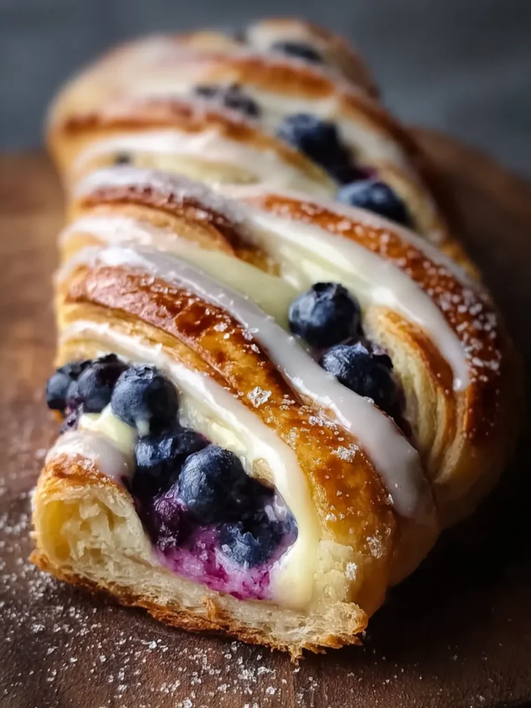 Blueberry Cream Cheese Pastry Braid First Image