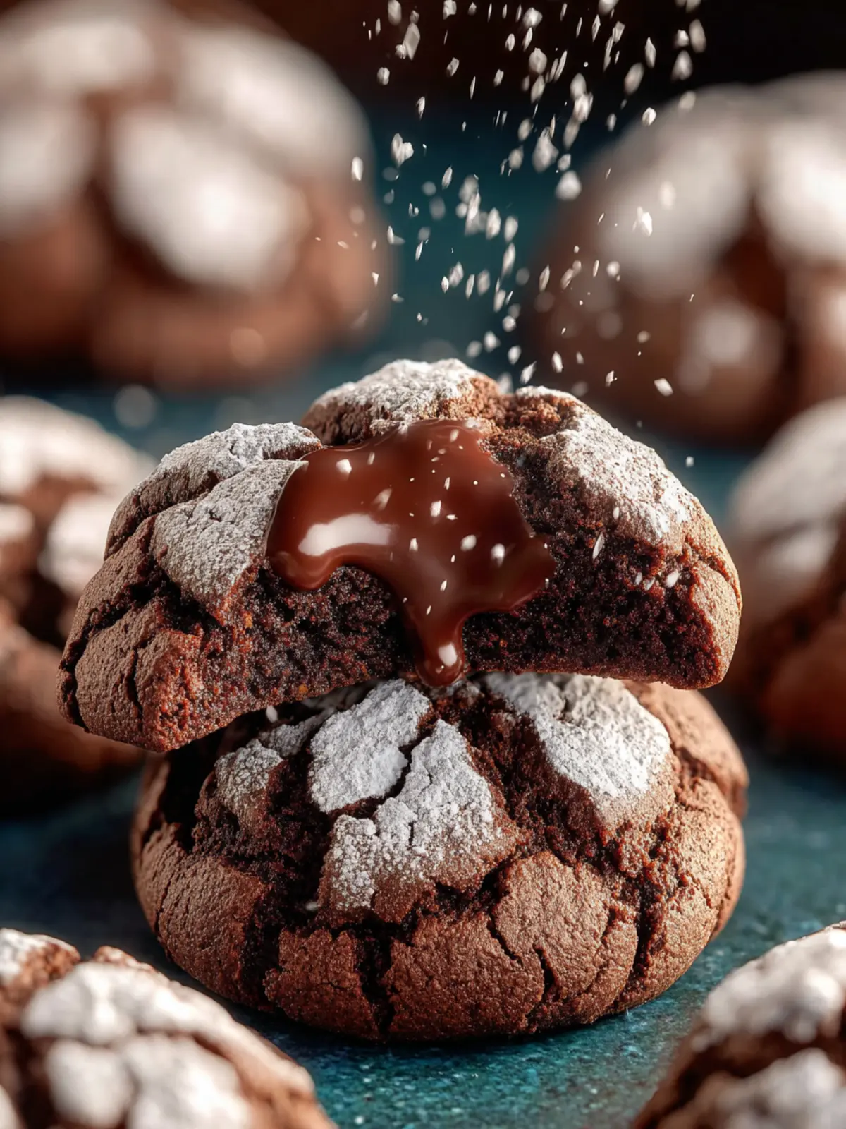 Chocolate Crinkle Blossom Cookies Recipe First Image