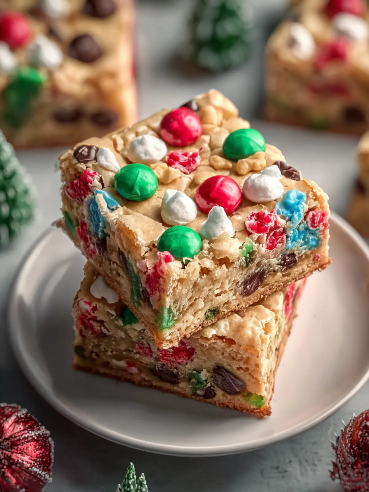 christmas Blondies Recipe First Image