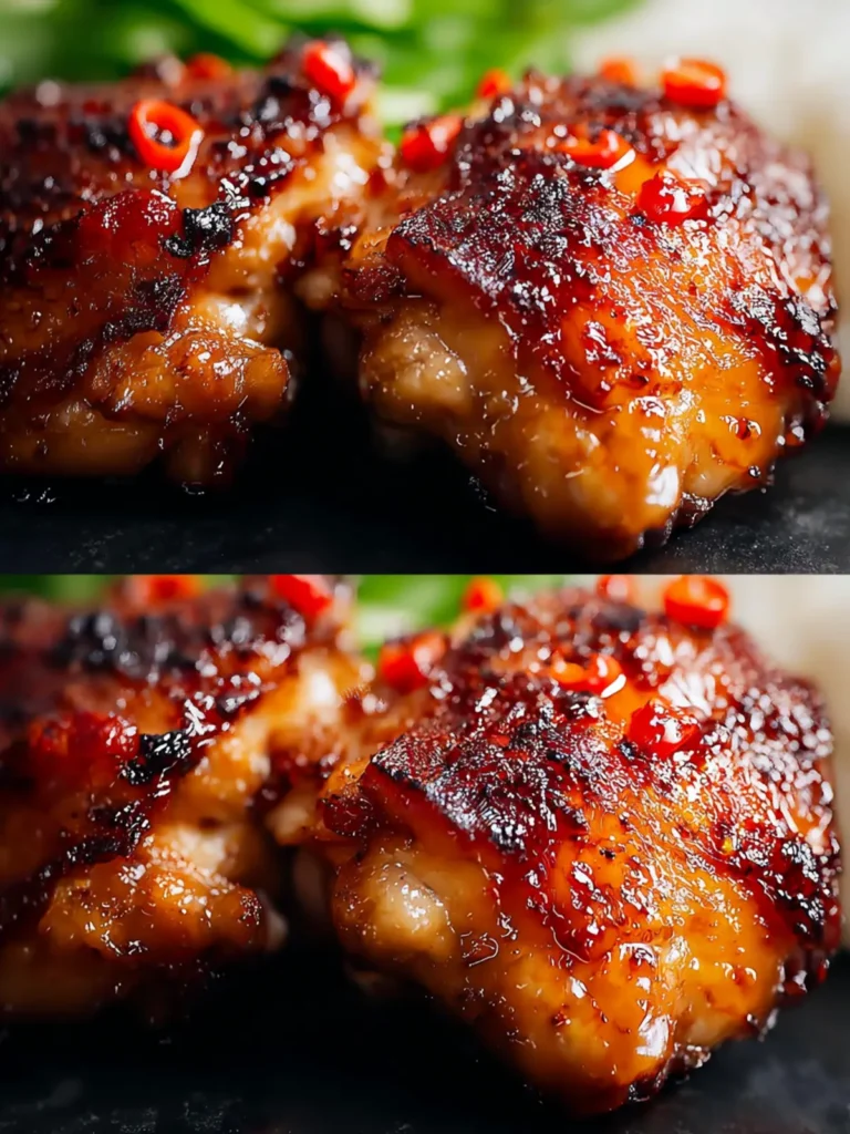 Sweet Chili Chicken Thighs in Air Fryer First Image