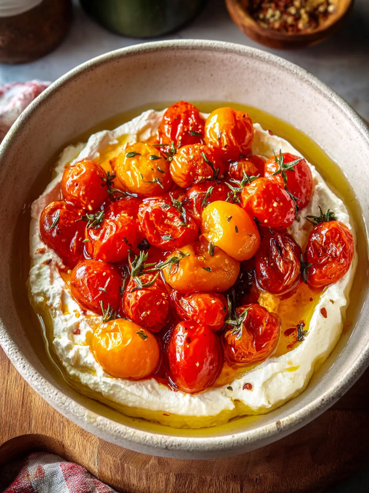 Whipped Ricotta Dip with Roasted Tomatoes and Herbs First Image