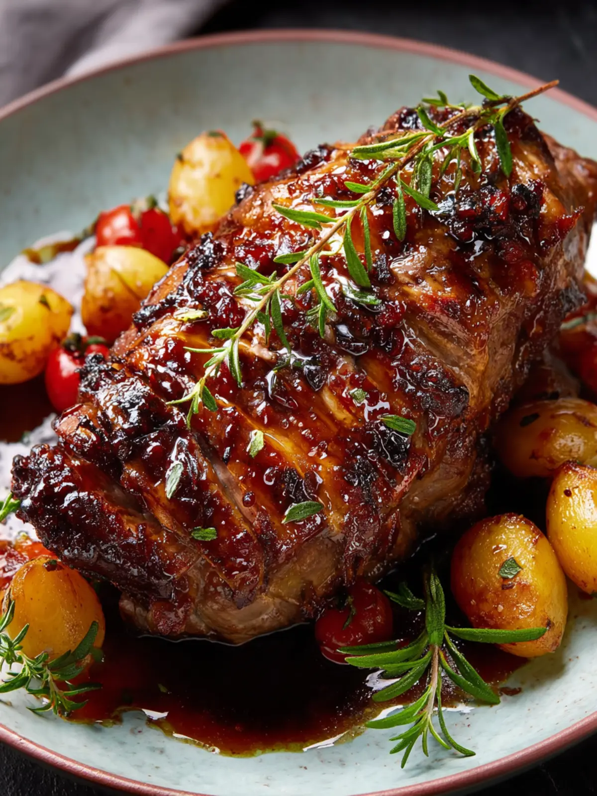 HONEY GLAZED BONELESS LAMB LEG First Image