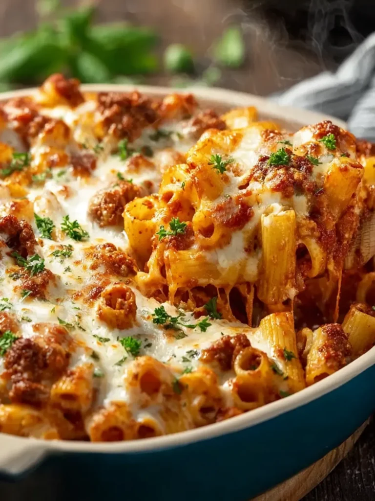 Healthy High Protein Cottage Cheese Baked Ziti First Image