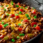Cheesy Sloppy Joe Beef Skillet First Image