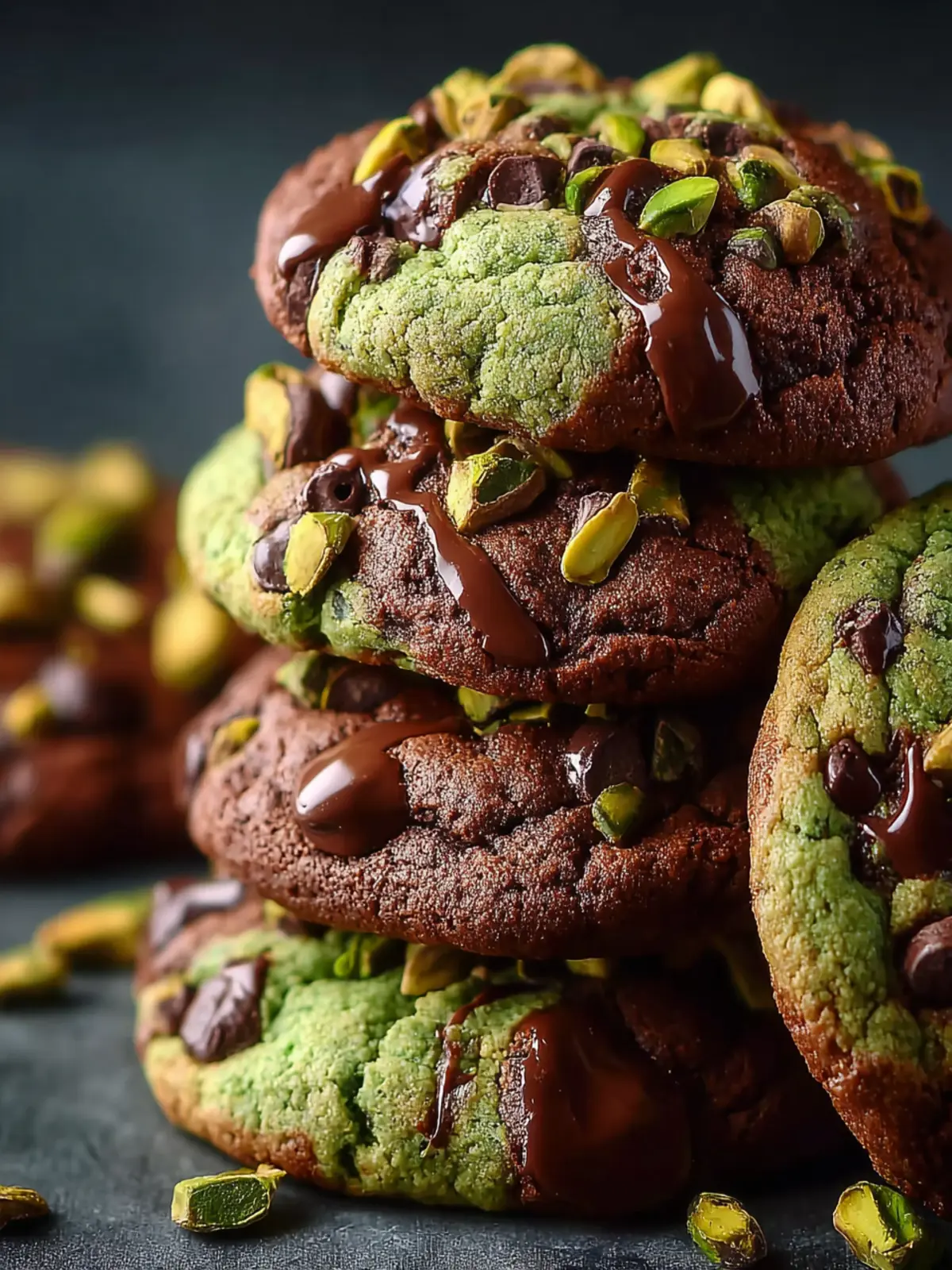 Pistachio Chocolate Cookies First Image
