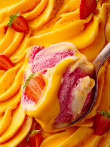 Mango Strawberry Frozen Yogurt First Image